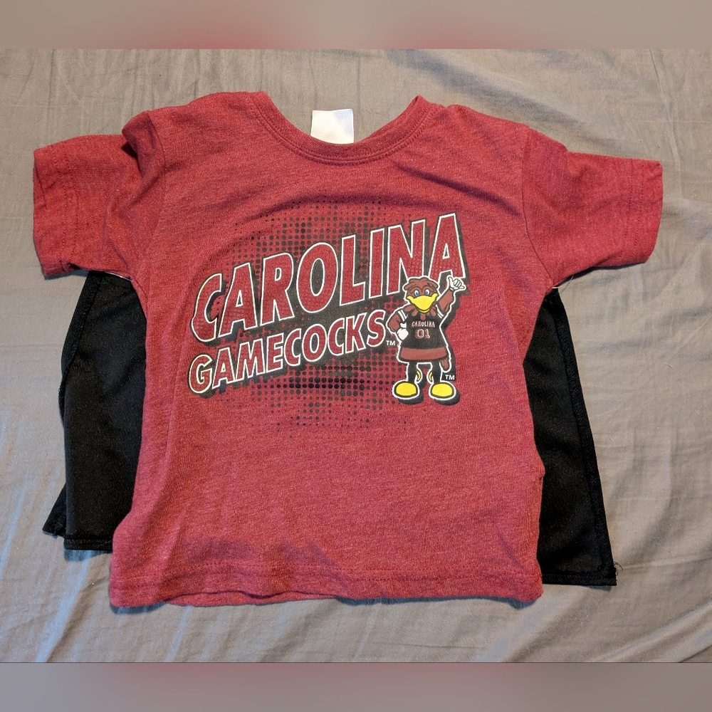 2t Toddler Carolina Gamecocks Graphic T-Shirt With Velcro Cape